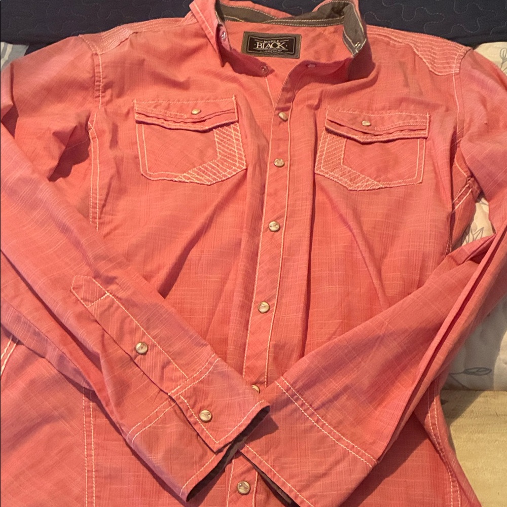 Buckle Men's Coral Button Down Shirt